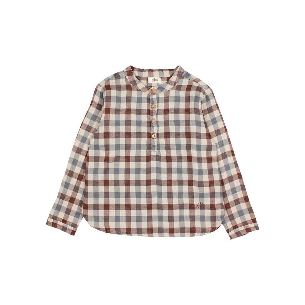 NEW BÚHO boy's rafael toddler check shirt top in multi